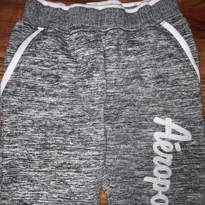 Aeropostale Grey Joggers with White Border Lines